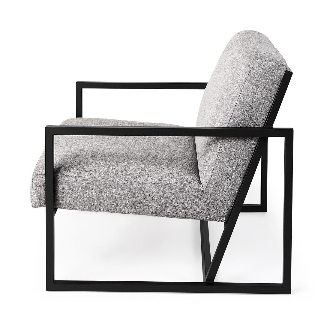 Geo Modern Gray And Black Accent Or Side Chair Image 3