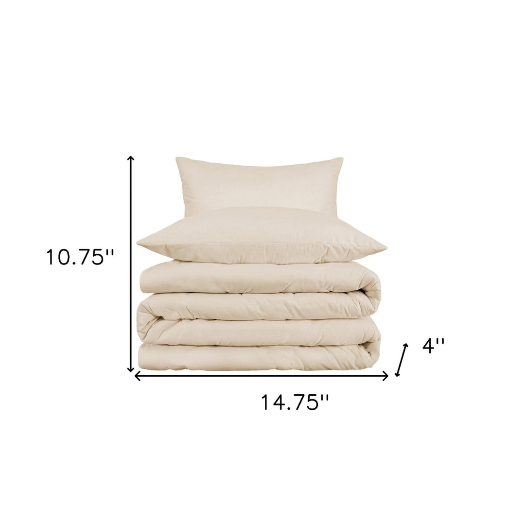 Ivory King Cotton Blend 1000 Thread Count Washable Duvet Cover Set Image 6