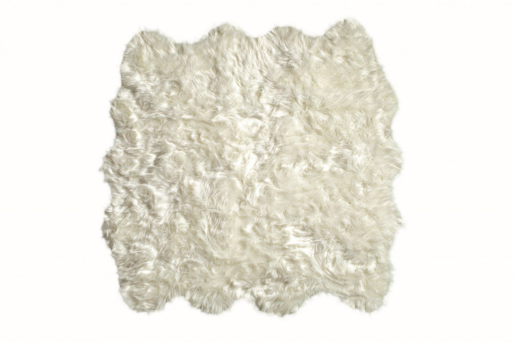 Off White Animal Print Area Rug Image 2