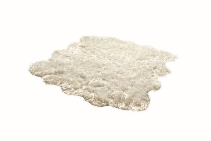 Off White Animal Print Area Rug Image 3