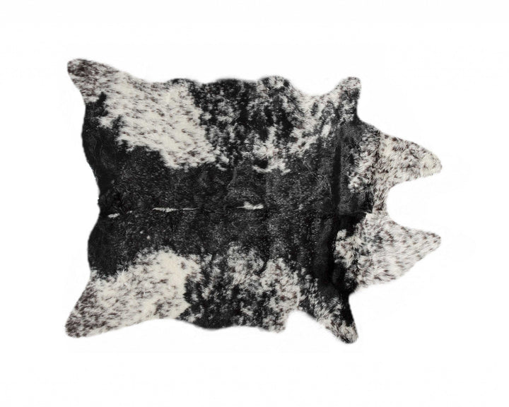 SandP Black White Animal Print Area Rug Image 1