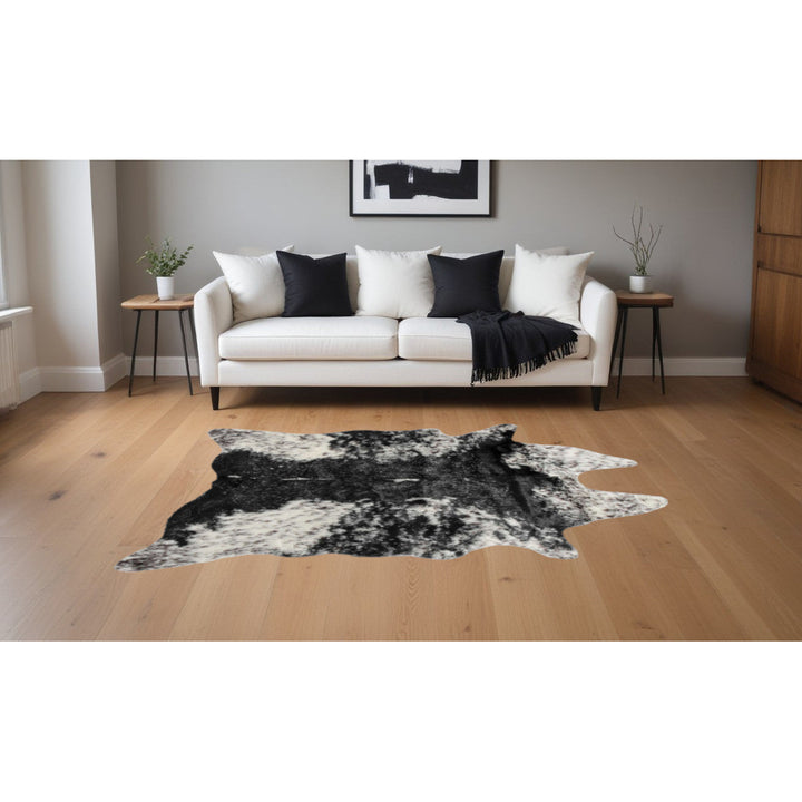 SandP Black White Animal Print Area Rug Image 7