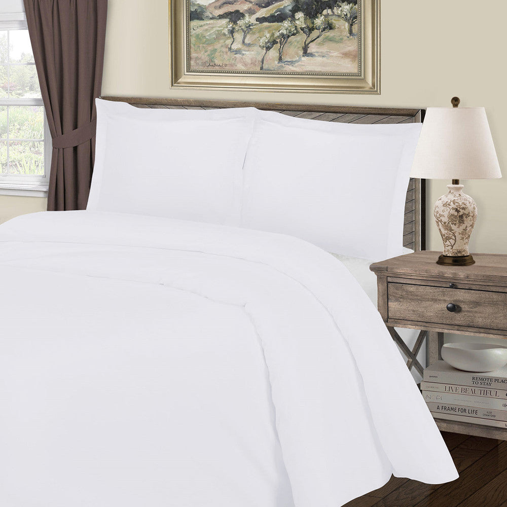 White Queen Cotton Blend 1000 Thread Count Washable Duvet Cover Set Image 2