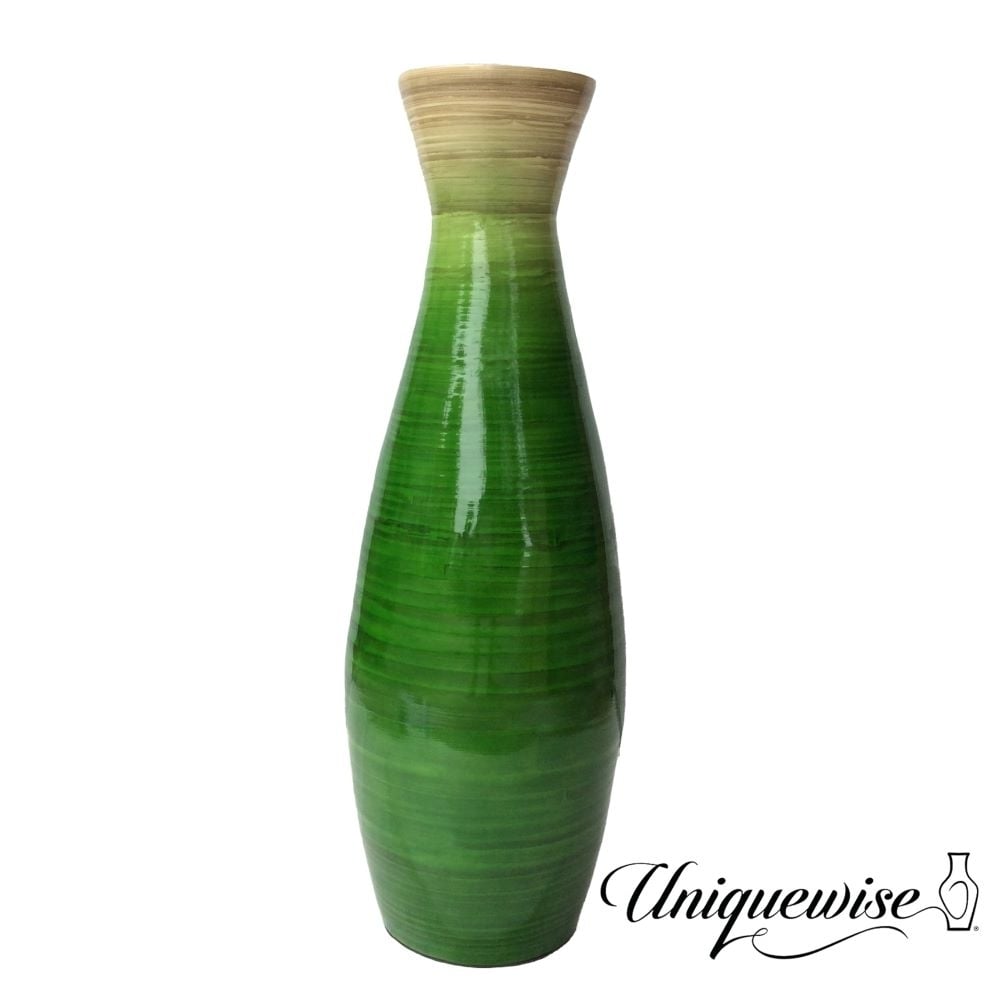 Uniquewise Bamboo Floor Vase Handmade 31.5 Inch Tall for Dried Branches Flowers Image 7