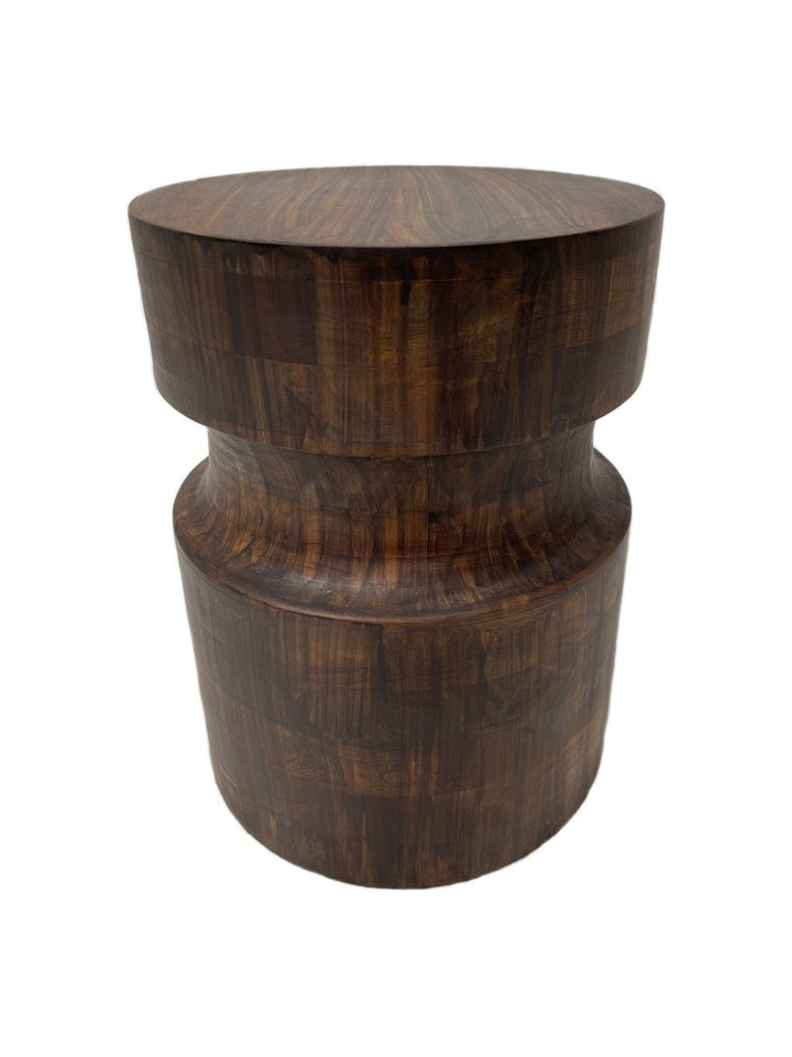 16" Brown Solid Wood Round End Table Image 1