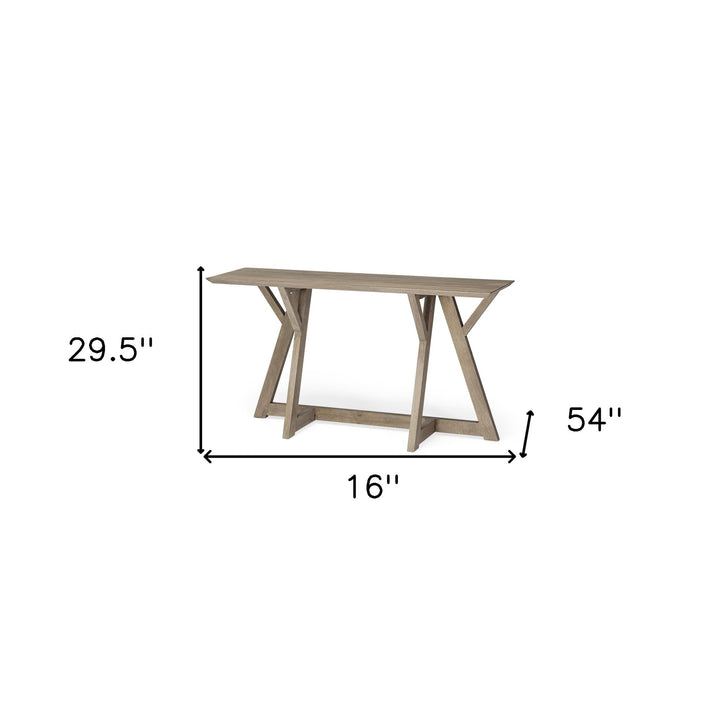 16" Brown Solid Wood Console Table Image 8