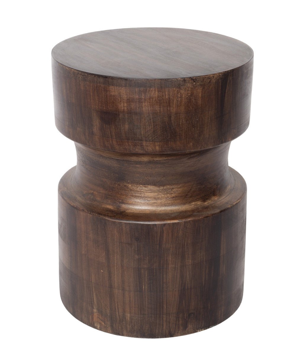 16" Brown Solid Wood Round End Table Image 6