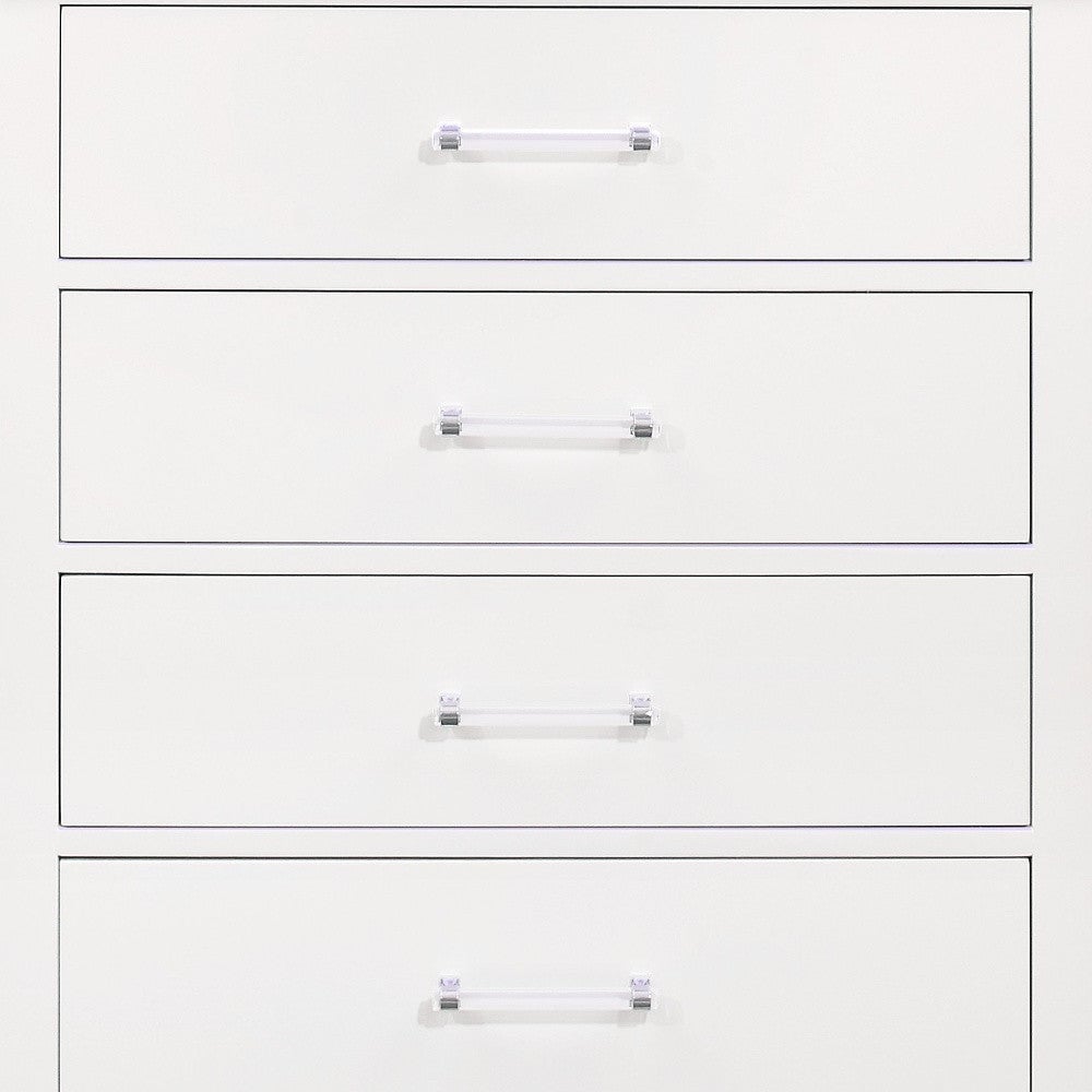 16" White Solid Wood Five Drawer Chest with LED Lighting Image 5