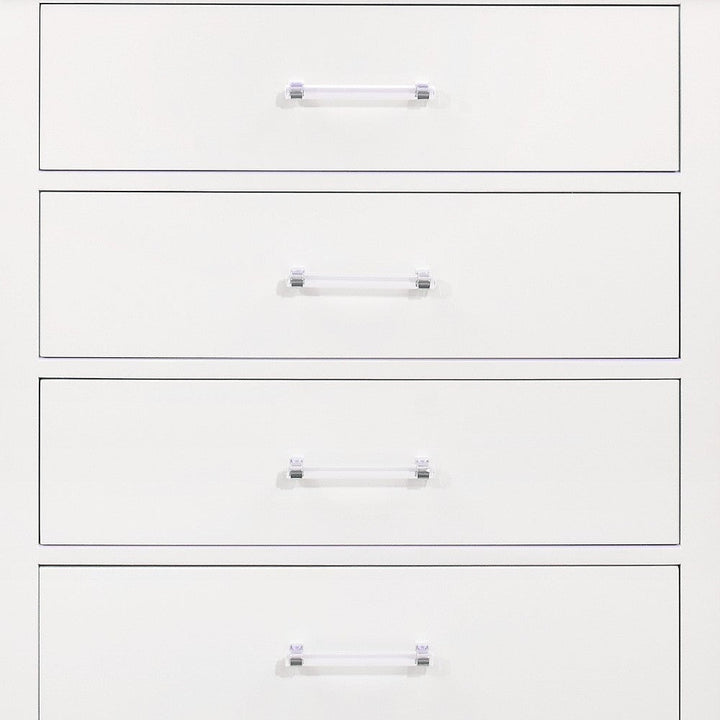 16" White Solid Wood Five Drawer Chest with LED Lighting Image 5