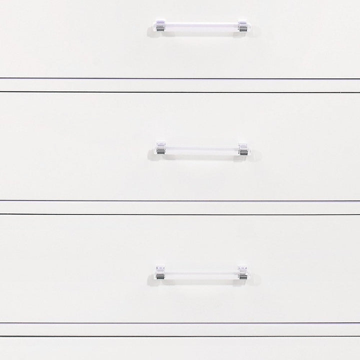 16" White Solid Wood Five Drawer Chest with LED Lighting Image 6