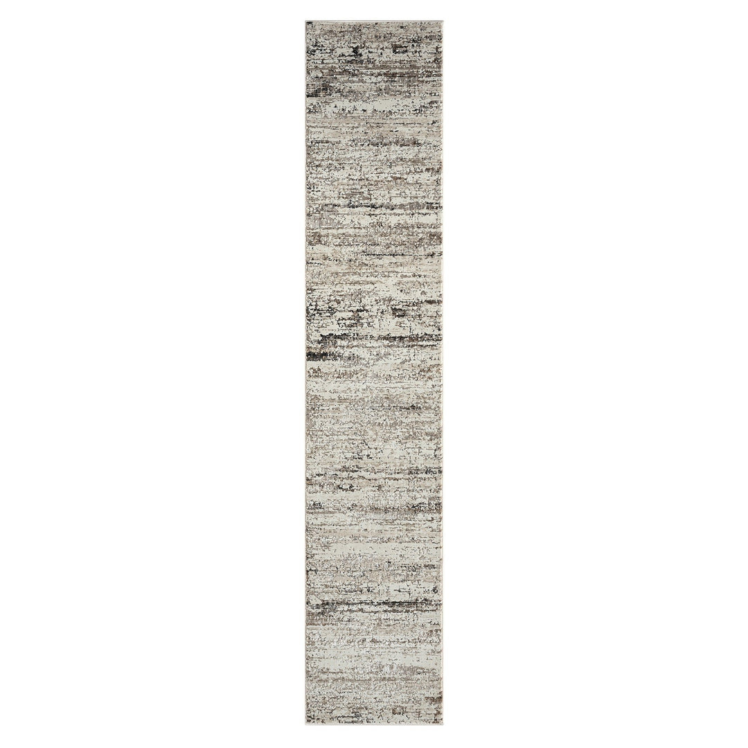 2 X 8 Beige Abstract Distressed Runner Rug Image 10