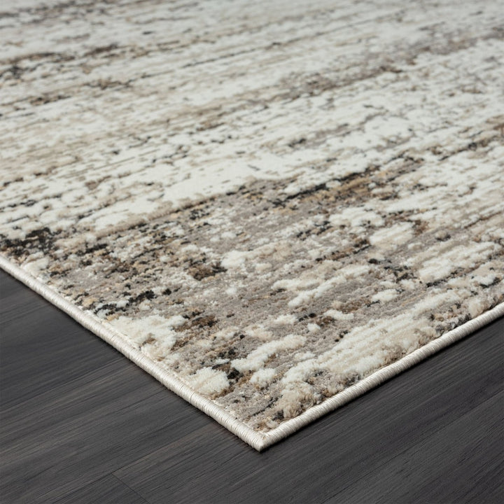 2 X 8 Beige Abstract Distressed Runner Rug Image 12