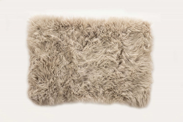 2 x 3 Taupe Sheepskin Area Rug Image 1