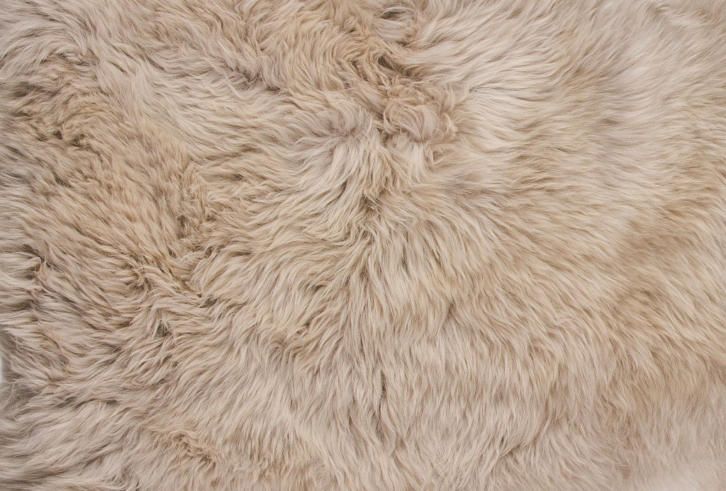 2 x 3 Taupe Sheepskin Area Rug Image 2