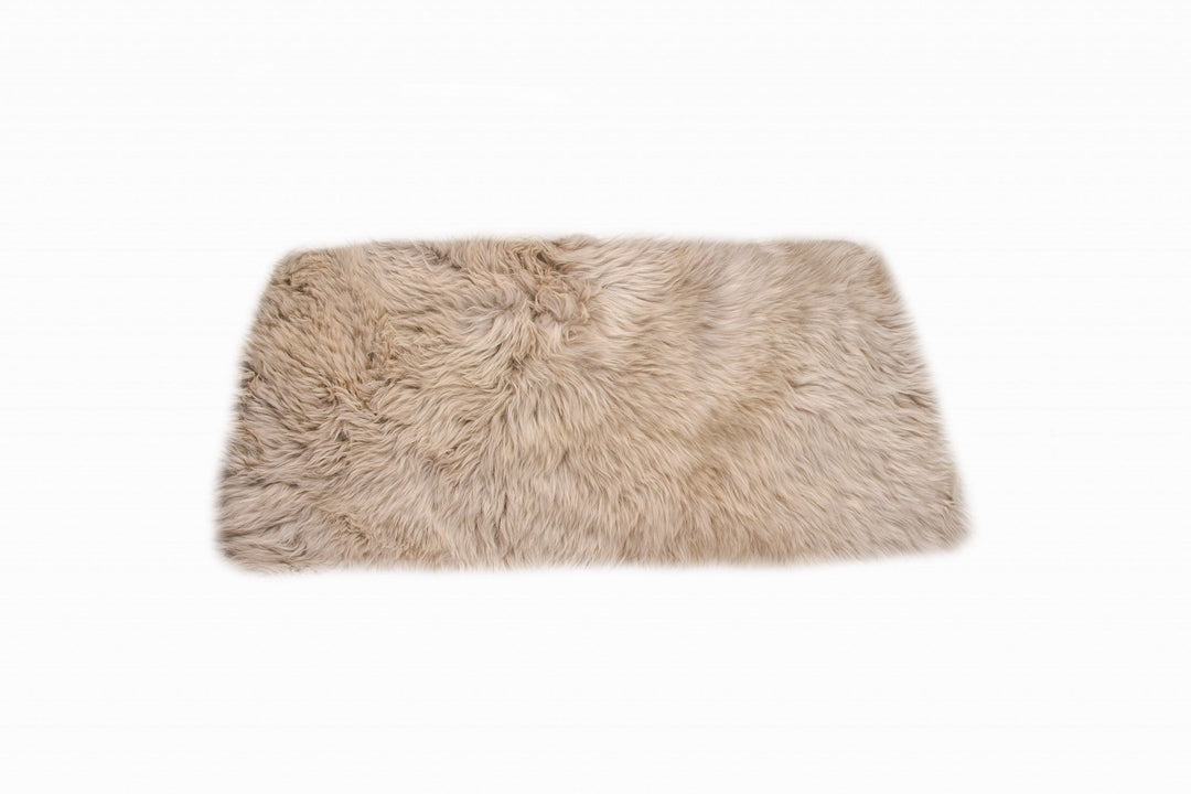 2 x 3 Taupe Sheepskin Area Rug Image 5