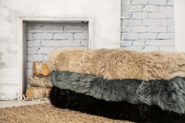 2 x 3 Taupe Sheepskin Area Rug Image 6