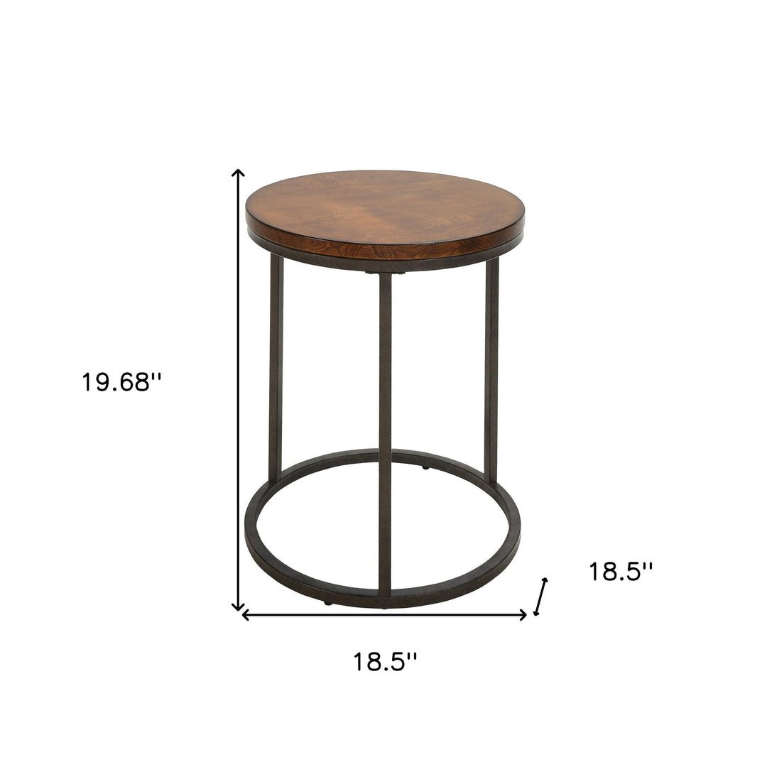 20" Black And Gray Manufactured Wood Square End Table Image 2