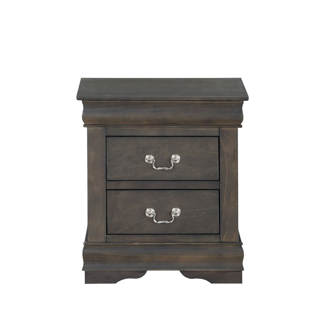 24" Platinum Two Drawers Nightstand Image 8