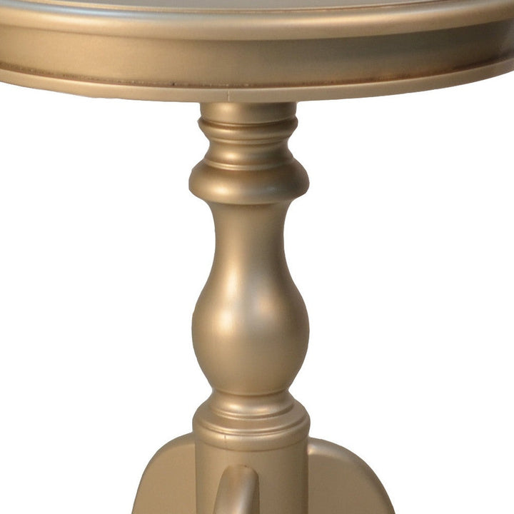 25" Champagne Round End Table Image 3