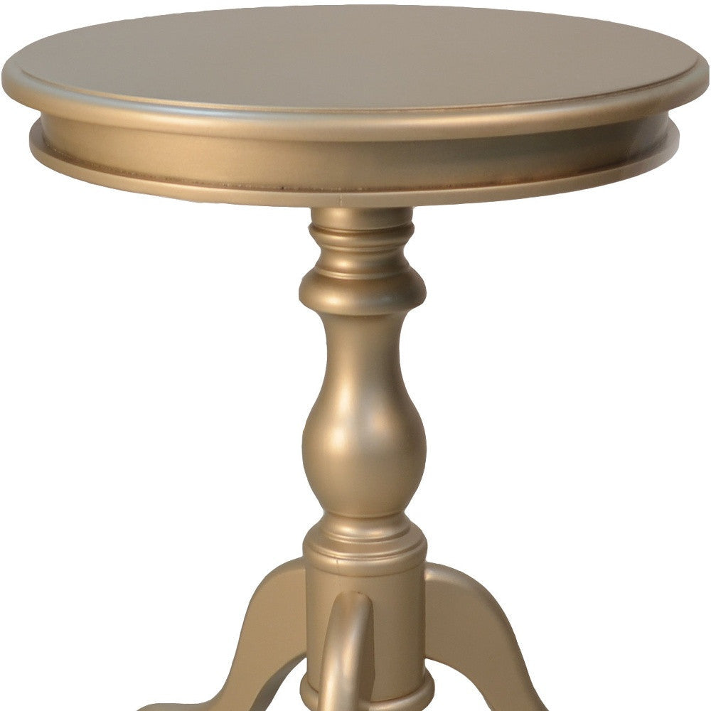 25" Champagne Round End Table Image 4