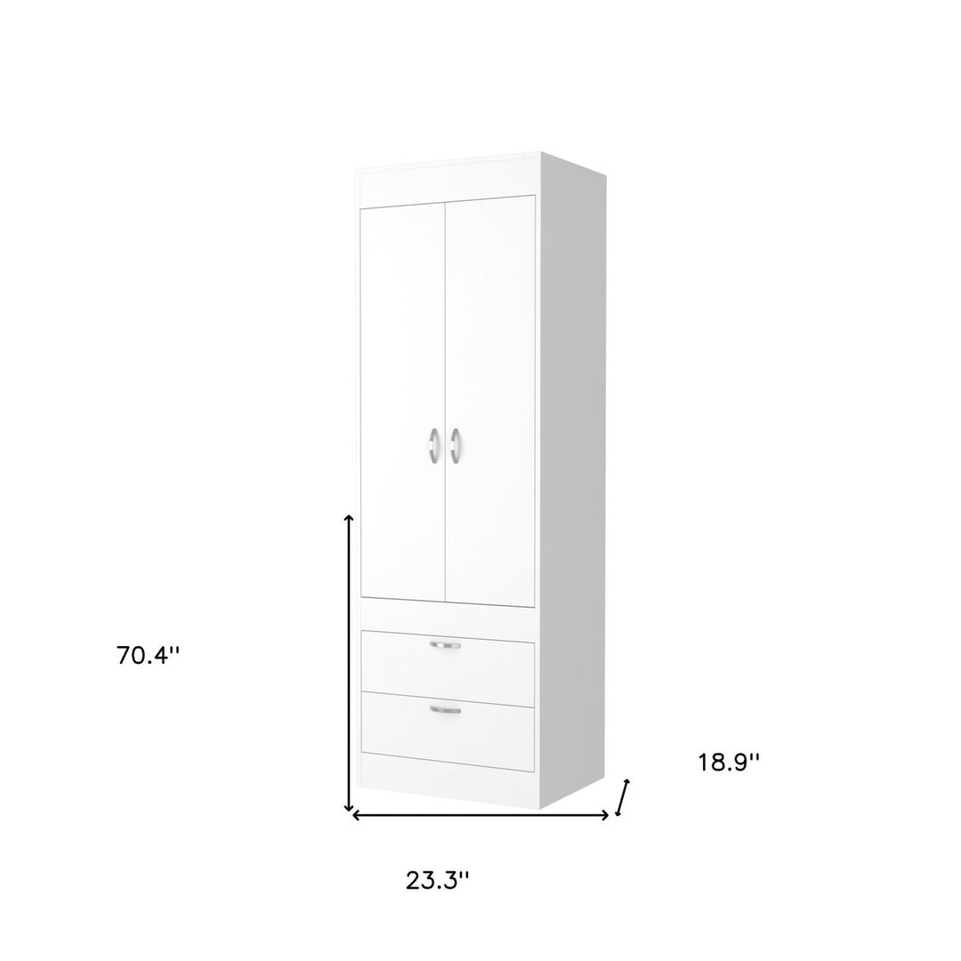 23" White Two Drawer Dresser Image 6