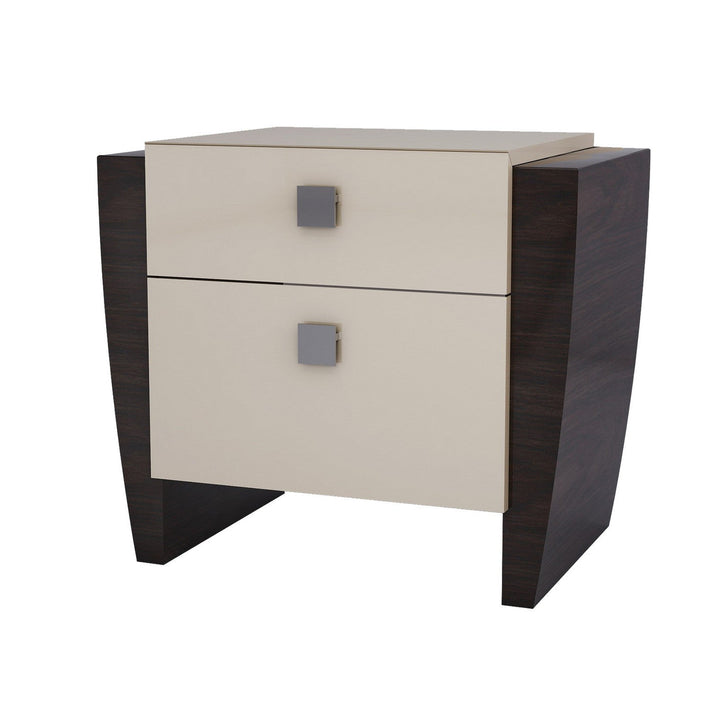 22" Refined Beige High Gloss Nightstand Image 2