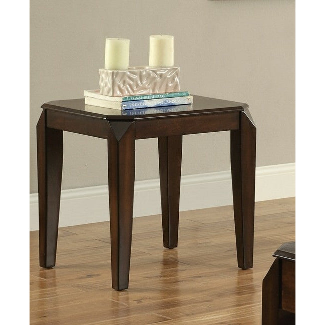 23" Dark Brown Solid Wood End Table Image 3