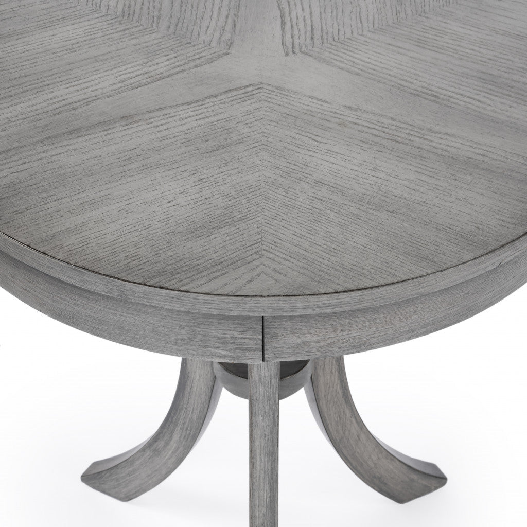 26" Gray Manufactured Wood Round End Table Image 6