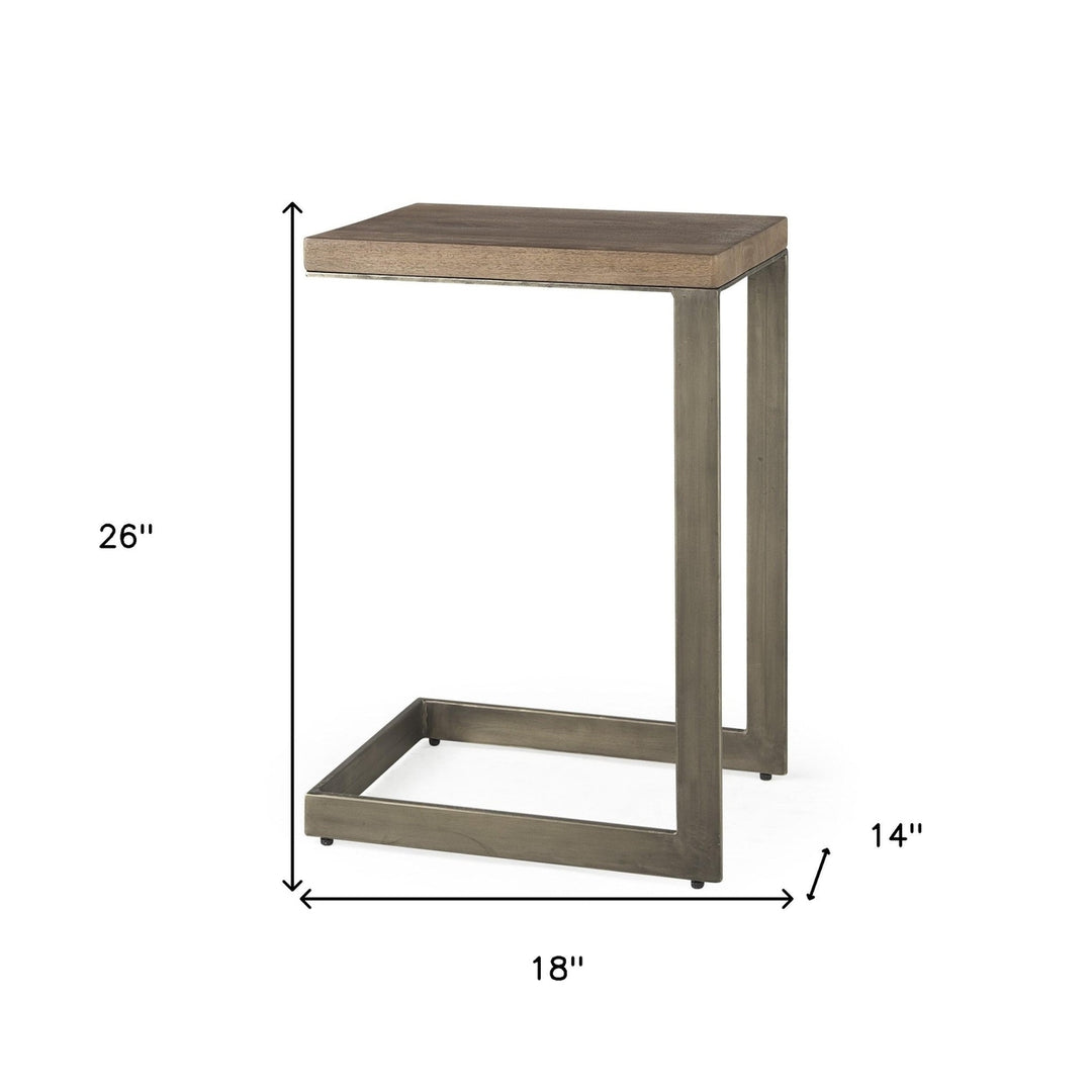 26" Brown Solid and Manufactured Wood Square End Table Image 10