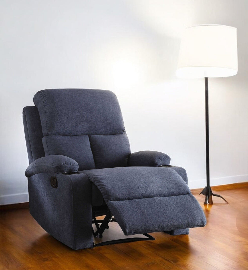 32" Gray Linen Recliner Image 2