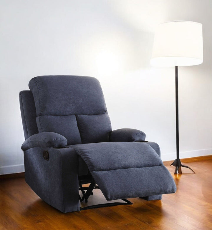 32" Gray Linen Recliner Image 1