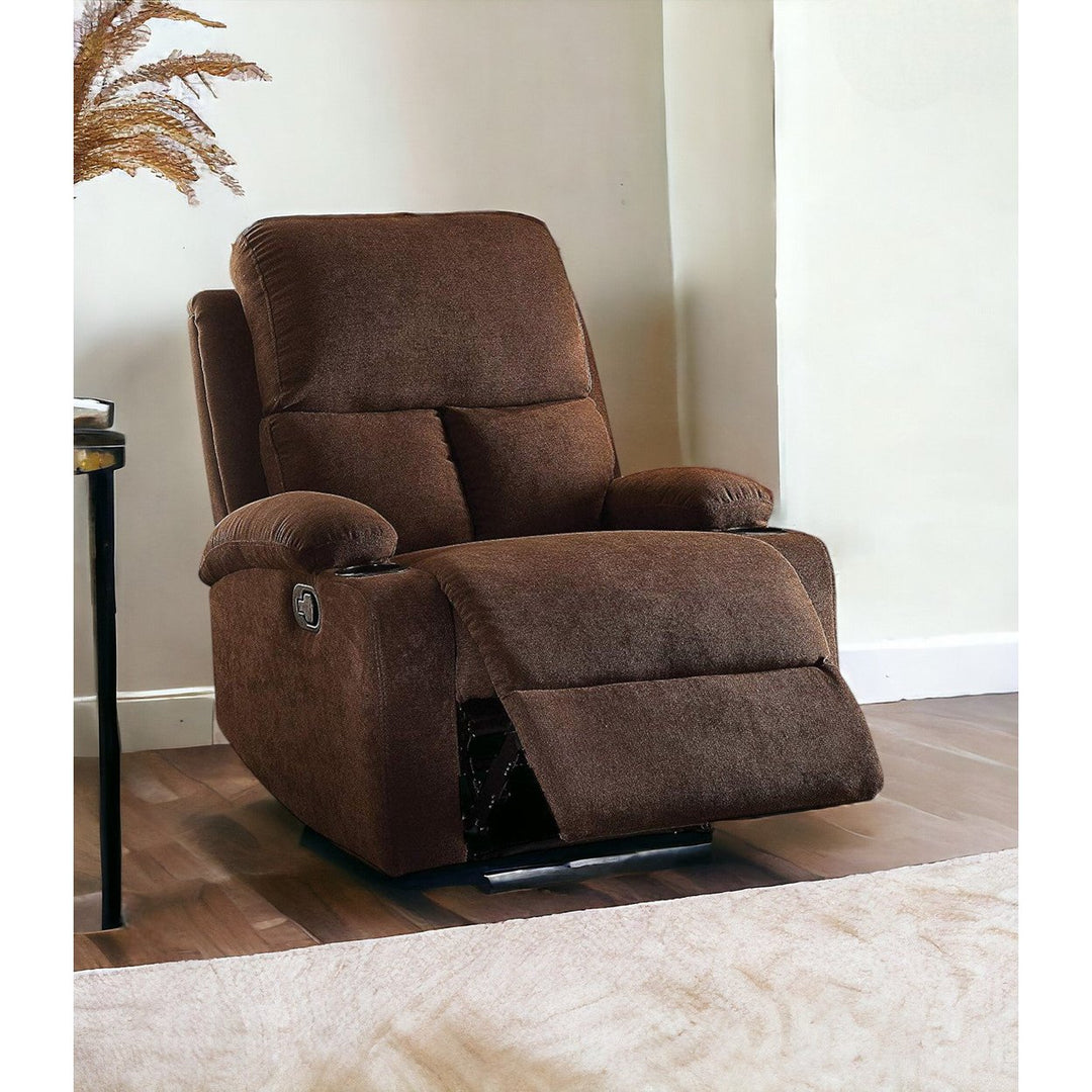 32" Gray Linen Recliner Image 12