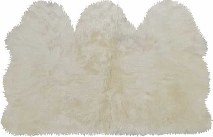 3 X 5 Golden Natural Sheepskin Area Rug Image 1