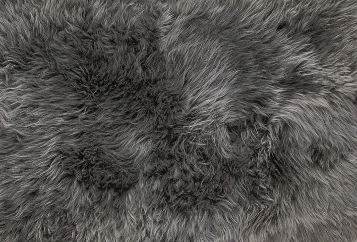 3 X 5 Gray Natural Sheepskin Area Rug Image 2