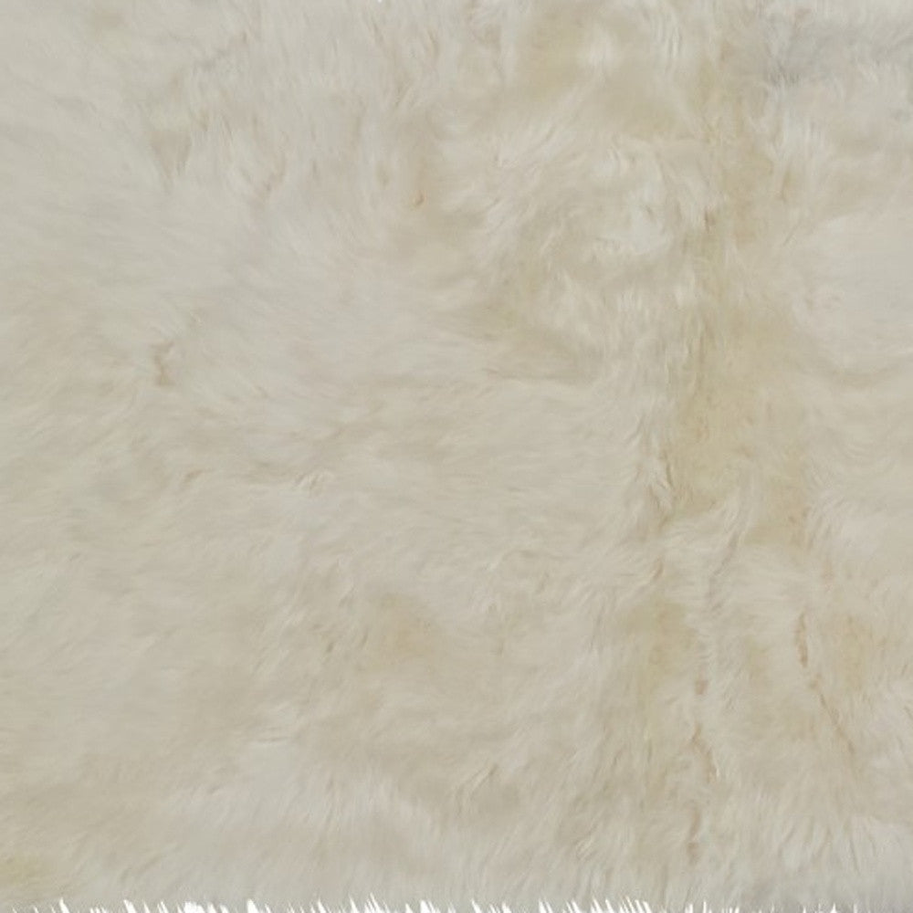 3 X 5 Golden Natural Sheepskin Area Rug Image 5