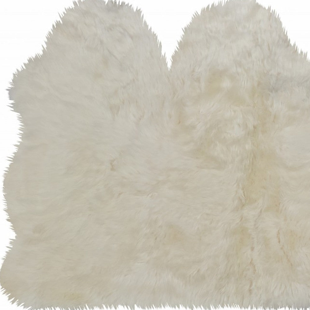 3 X 5 Golden Natural Sheepskin Area Rug Image 6