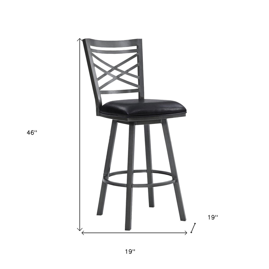 30" Iron Bar Height Bar Chair Image 1