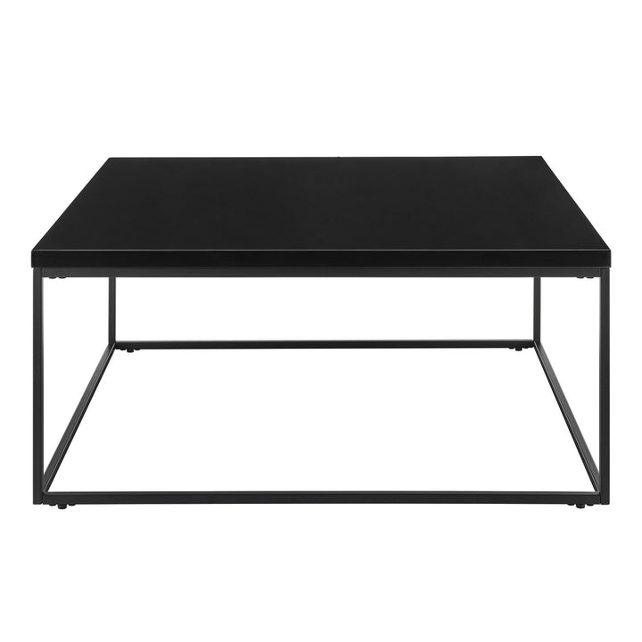 35" Black Metal Square Coffee Table Image 1