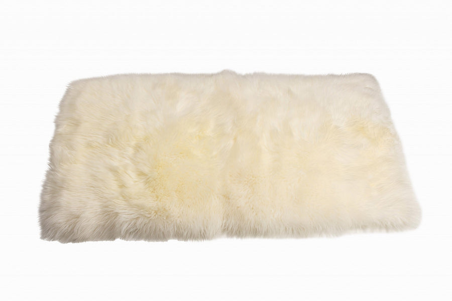 3 X 5 Natural Rectangular Sheepskin Area Rug Image 1