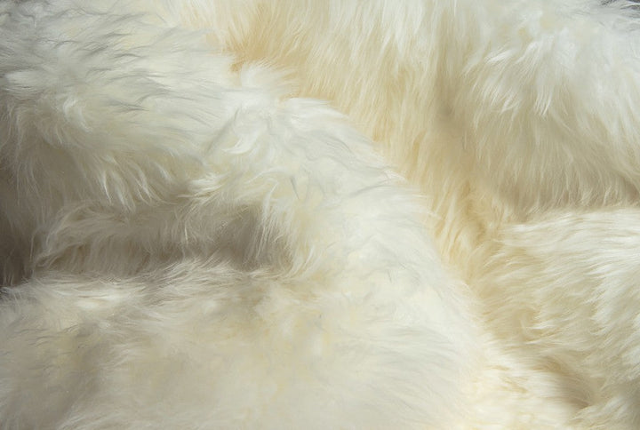 3 X 5 Natural Rectangular Sheepskin Area Rug Image 2