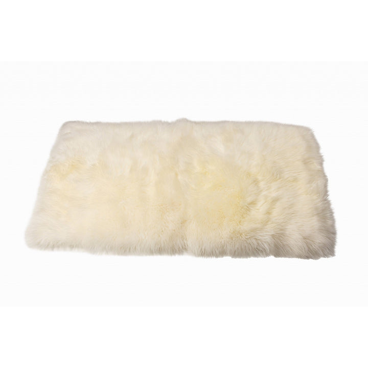 3 X 5 Natural Rectangular Sheepskin Area Rug Image 9