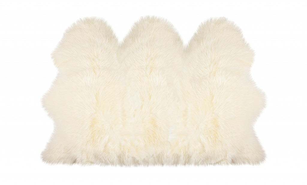 3 X 5 Trio Natural Sheepskin Area Rug Image 1