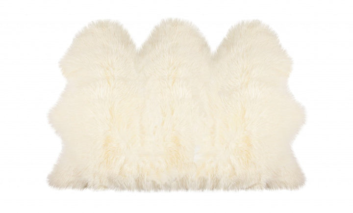 3 X 5 Trio Natural Sheepskin Area Rug Image 1