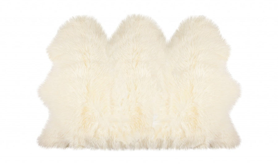 3 X 5 Trio Natural Sheepskin Area Rug Image 1