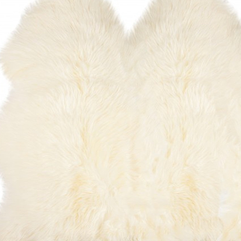 3 X 5 Trio Natural Sheepskin Area Rug Image 7