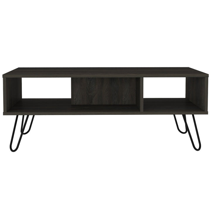 40" Carbon Espresso Manufactured Wood Rectangular Coffee Table Image 2