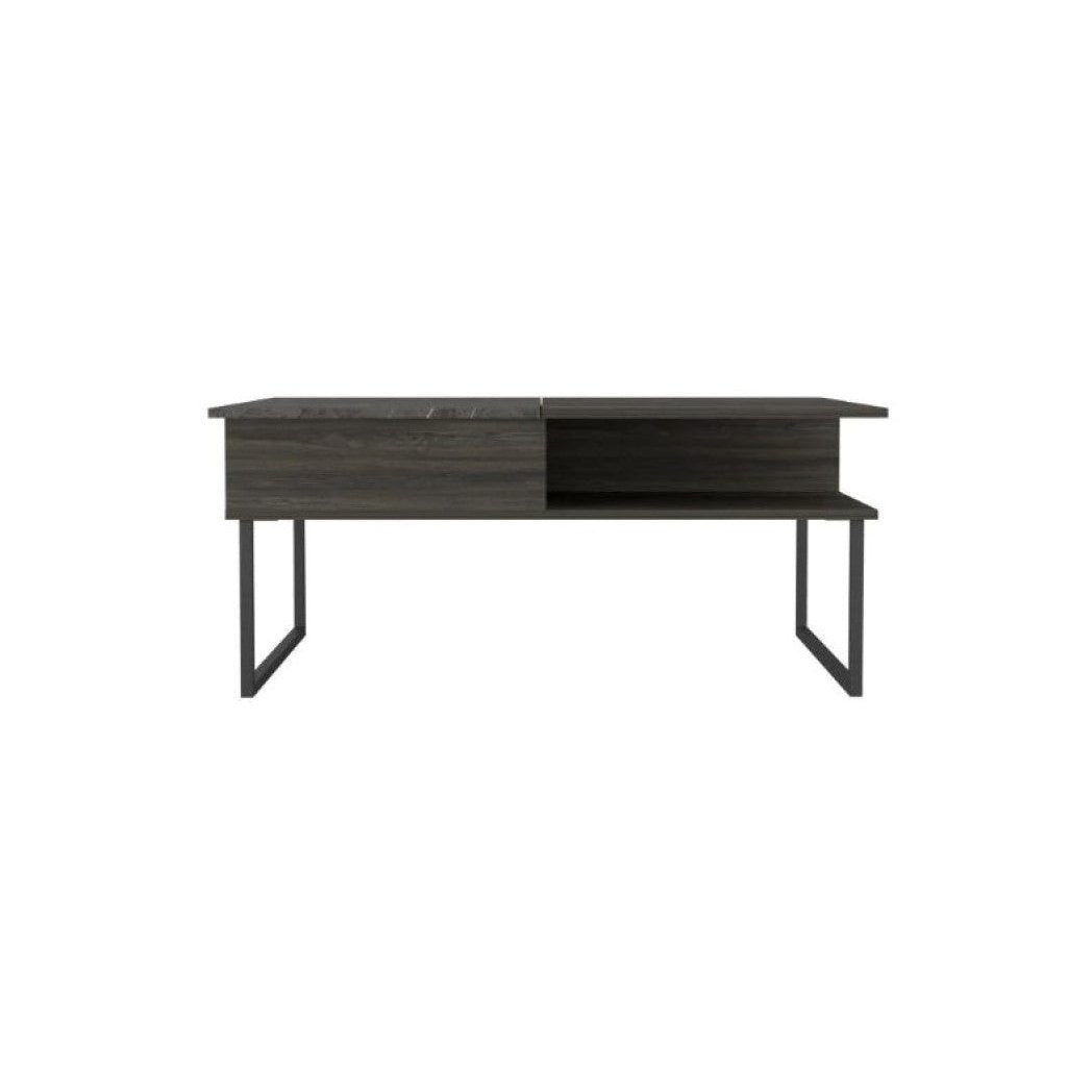 41" Onyx And Carbon Manufactured Wood Rectangular Lift Top Coffee Table Image 2