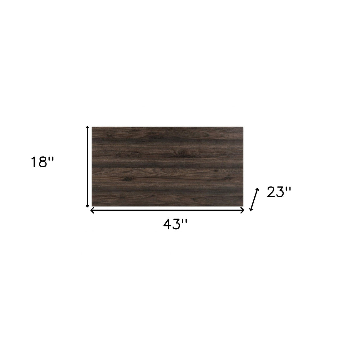 43" Walnut Rectangular Lift Top Coffee Table Image 2