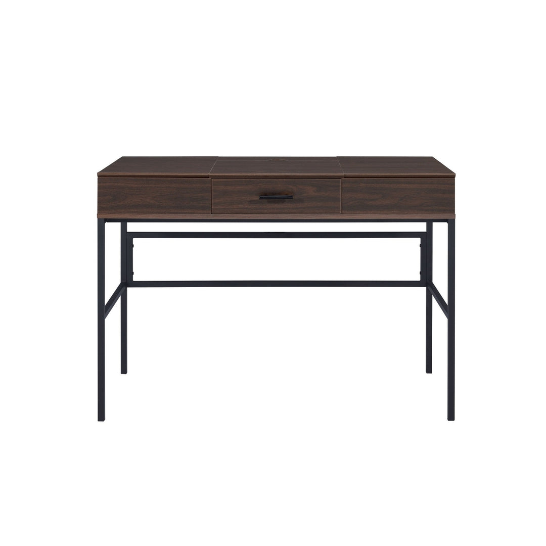 42" Brown and Black Writing Desk Image 4