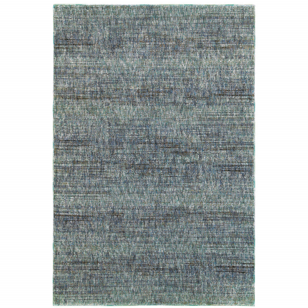 5 x 7 Blue and Gray Power Loom Area Rug Image 1